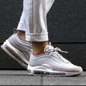 NIKE Women 12 Air Max 97 Ultra '17 LX Lavender Swoop LOGO Lace Up Sneakers Shoes